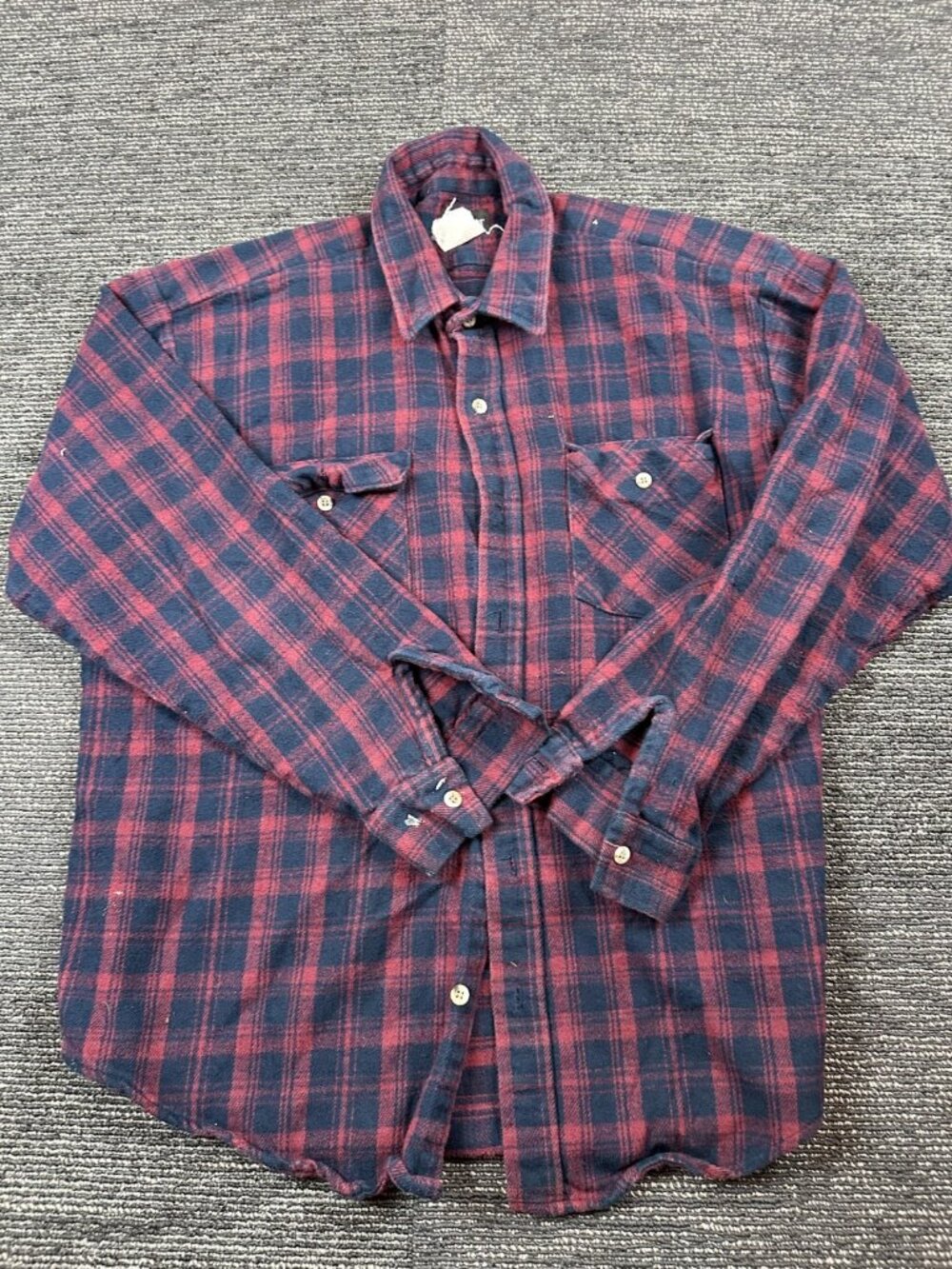 Codet Mens XL Flannel Plaid Lumberjack Shirt Red